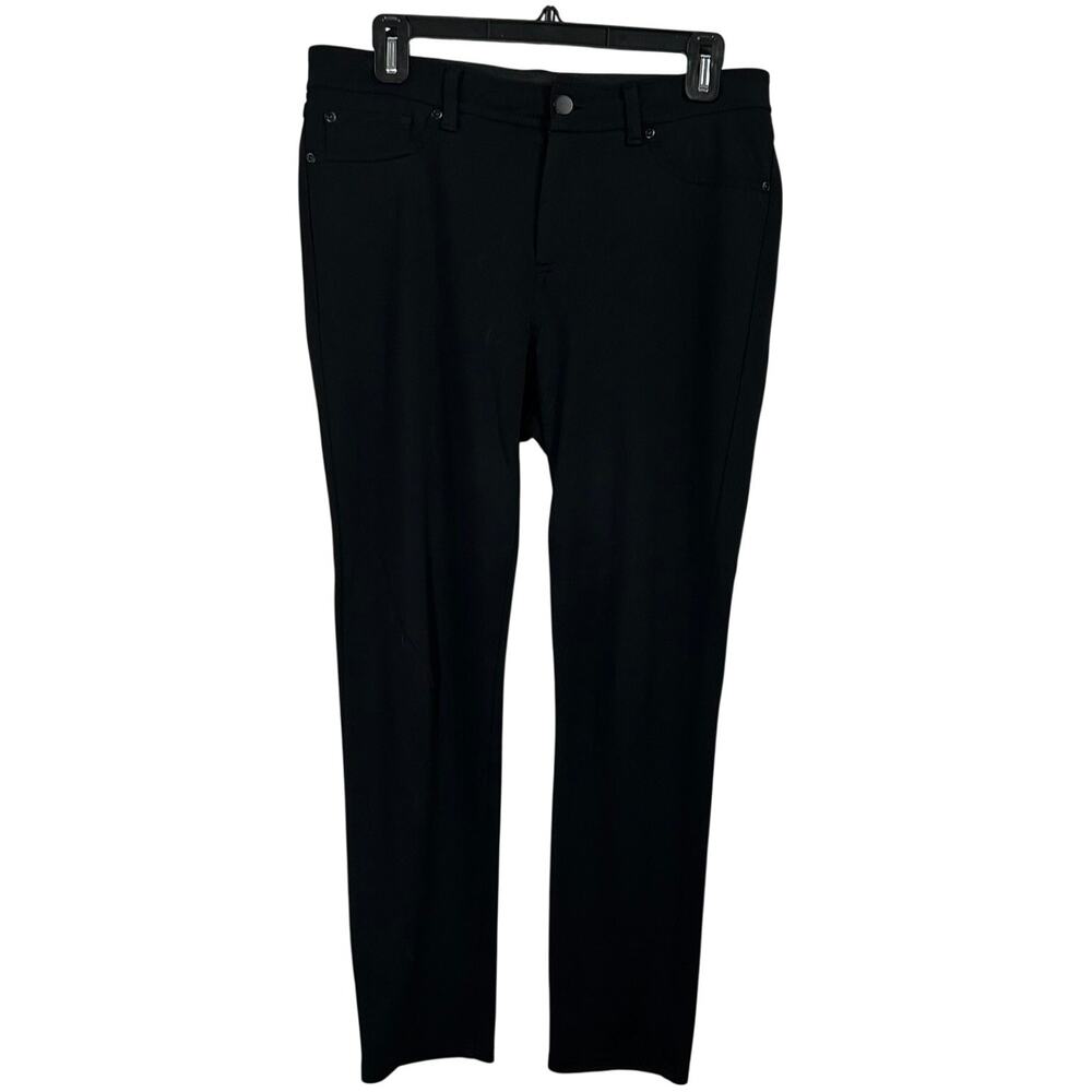 Chico's Black Ponte Stretch Ankle Pants Size 0.5 Short Sz 6 Career Petite Work
